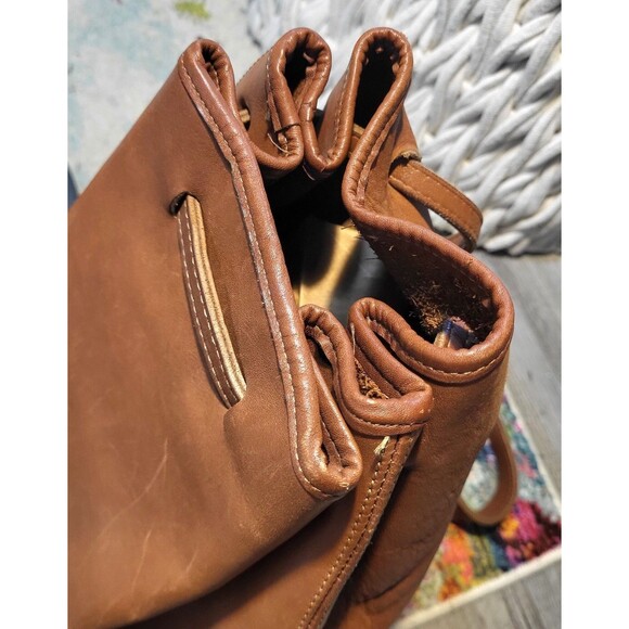 Vintage COACH The Sling Bixby Drawstring Bucket Leather Bucket Hobo British Tan - Picture 4 of 16